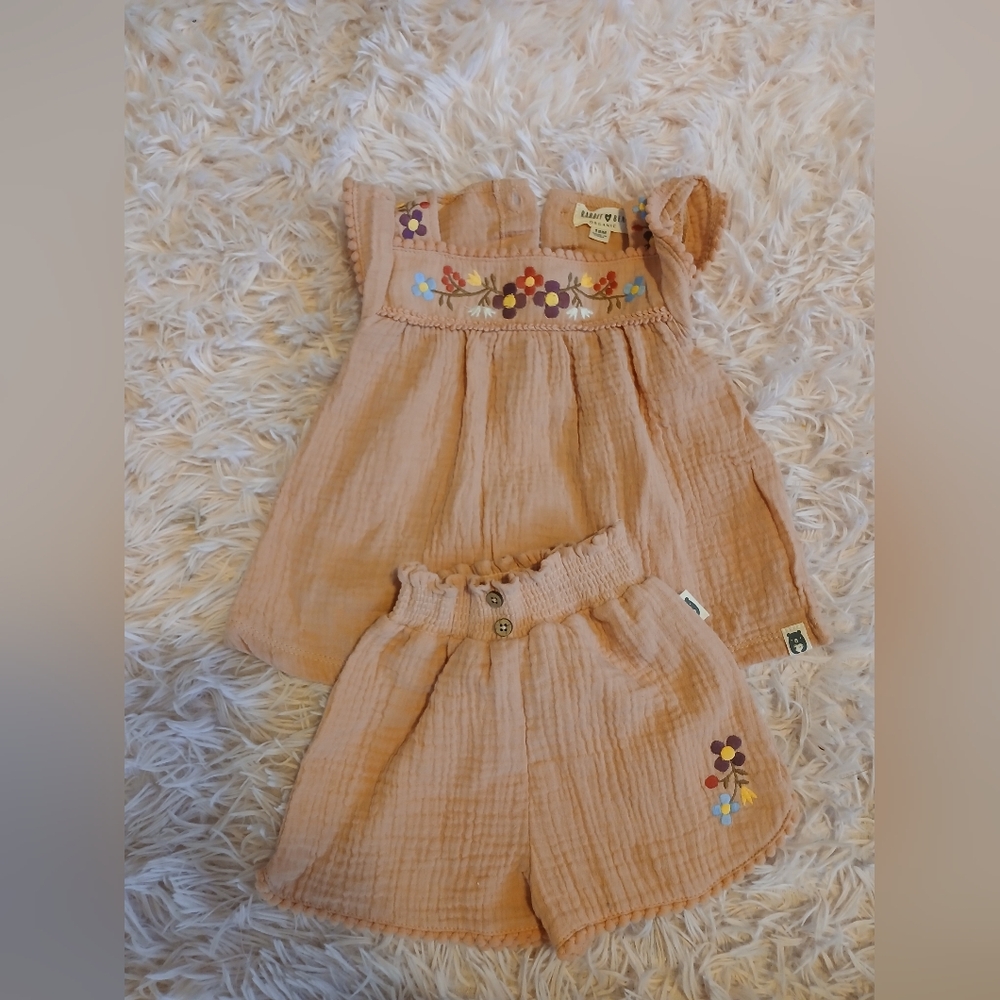 Rabbit + Bear Organic Cotton Baby Outfit - 18M